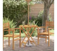 Générique Table de Jardin Pliable Ø60x75 cm Bois d'eucalyptus Solide,Meubles,Mobilier de Jardin,Tables de Jardin,Brun,6.8 KG,312455