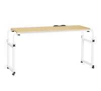 Générique Table de Lit a Roulette Mobile, Bureau Assis Debout pour Ordinateur Portable, Table pour Lit Réglable en Hauteur et en Longueur, pour Une Utilisation à l'Hôpital et à Domicile (Jaune)