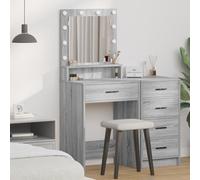 Générique Table de Maquillage avec lumière LED Gris Sonoma 50x41x135 cm,Coiffeuses,20.45KG-865096