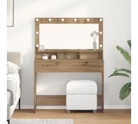 Générique Table de Maquillage avec Lumières LED en Chêne Artisan, 100x41x135 cm,Coiffeuses,30.05KG-865108