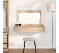 Générique Table de Maquillage Suspendue Chêne Sonoma 100x40x70 cm,Coiffeuses,25.3KG-865210