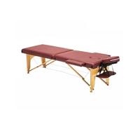 Générique Table de Massage Portable à Hauteur réglable, Pliable, for Salon de beauté, Tatouage, Massage, 2 Sections (60/70 cm)(Red,185x70x51-78cm)