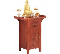 Générique Table de Méditation pour Personnel, Tiroir à Plusieurs Niveaux de 68/88/108cm + Table Sacrificielle à Double Porte, pour D'encens Domestique ou Armoire Pooja-68cm