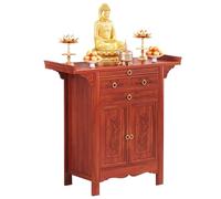 Générique Table de Méditation pour Personnel, Tiroir à Plusieurs Niveaux de 68/88/108cm + Table Sacrificielle à Double Porte, pour D'encens Domestique ou Armoire Pooja-88cm