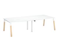 Générique Table de réunion modulable avec Extension L 280 x P 126 cm - Piétement métal et Bois - Arch