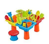 Générique Table de Sable pour, Table de Plage pour avec Bac à Sable et Eau, Activité Plage Éducative et Sensorielle, Accessoires de Jeux pour Garçons et Filles, Loisirs de Jardin