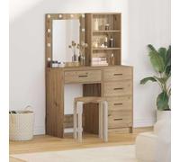 Générique Table de Toilette avec tiroir 2 pcs Marron 50 x 41 x 135 cm,Meubles,Armoires & Meubles de Rangement,Meubles-lavabos,Coiffeuses-3334208