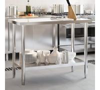 Générique Table de Travail de Cuisine 110x55x85 cm Acier Inoxydable,Entreprise & Industrie,Restauration-376465