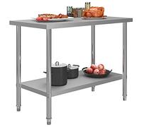 Générique Table de Travail de Cuisine 120x60x85 cm Acier Inoxydable,Entreprise & Industrie,Restauration,Multicolore,15.8kg,51190
