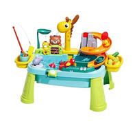 Générique Table d'eau à activités | Accessoires de Jeu d'imitation avec Robinet Girafe - Table Activités Jeu d'eau Estivale - pour 1 à 5 Ans Développement Cognitif Coordination
