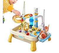 Générique Table d'eau - Activité sensorielle dans Le Jardin avec Pompe | Jeu d'eau Éducatif - pour Garçons Filles 4-8 Ans, Salle de Jeux Terrasse Jardin Parc