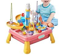 Générique Table d'eau pour | Bac Sensoriel de Plage avec Pompe - Table d'Activités Aquatiques - pour Filles Garçons 4-8 Ans Jardin Terrasse Plage Parc