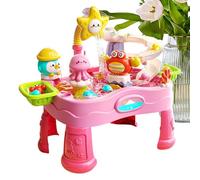 Générique Table d'eau pour | Jeu d'Été Portable Réglable avec Pompette - Bac Sensoriel de Jeu d'eau Extérieur - pour Jardin, Piscine, Plage, terrasse, Balcon, pelouse, Prairie