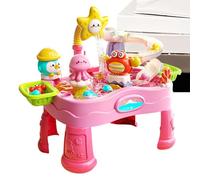 Générique Table d'eau pour - Jeu d'Été Portable Réglable avec Pompette | Bac Sensoriel de Jeu d'eau Extérieur - pour Jardin, Piscine, Plage, Terrasse, Balcon, Pelouse, Gazon