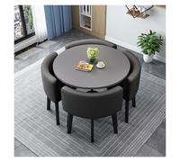 Générique Table et Chaise Encastrables Petit, Table de conférence carrée/Ronde, Basse et Chaise Ensemble, Table de NéGociation Vente Boutiques RéUnions(029,90cm/35.4in)