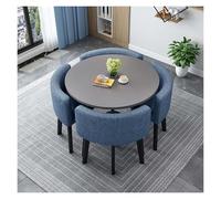 Générique Table et Chaise Encastrables Petit, Table de conférence carrée/Ronde, Basse et Chaise Ensemble, Table de NéGociation Vente Boutiques RéUnions(U,80cm/31.5in)