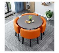 Générique Table et Chaise Encastrables Petit, Table de conférence carrée/Ronde, Basse et Chaise Ensemble, Table de NéGociation Vente Boutiques RéUnions(028,90cm/35.4in)