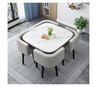 Générique Table et Chaise Encastrables Petit, Table de conférence carrée/Ronde, Basse et Chaise Ensemble, Table de NéGociation Vente Boutiques RéUnions(M,90cm/35.4in)