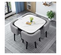 Générique Table et Chaise Encastrables Petit, Table de conférence carrée/Ronde, Basse et Chaise Ensemble, Table de NéGociation Vente Boutiques RéUnions(Z,90cm/35.4in)