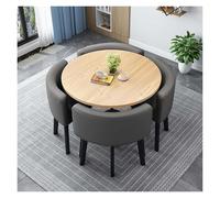 Générique Table et Chaise Encastrables Petit, Table de conférence carrée/Ronde, Basse et Chaise Ensemble, Table de NéGociation Vente Boutiques RéUnions(J,80cm/31.5in)