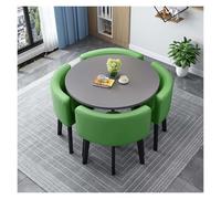 Générique Table et Chaise Encastrables Petit, Table de conférence carrée/Ronde, Basse et Chaise Ensemble, Table de NéGociation Vente Boutiques RéUnions(025,80cm/31.5in)