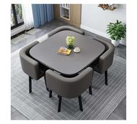 Générique Table et Chaise Encastrables Petit, Table de conférence carrée/Ronde, Basse et Chaise Ensemble, Table de NéGociation Vente Boutiques RéUnions(T,90cm/35.4in)