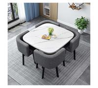 Générique Table et Chaise Encastrables Petit, Table de conférence carrée/Ronde, Basse et Chaise Ensemble, Table de NéGociation Vente Boutiques RéUnions(Y,80cm/31.5in)