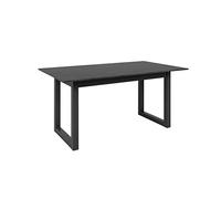 Table extensible Austin 80A - Décor ardoise foncé et anthracite - Allonge de 40 cm incluse - L160-200 x H75 x P90 cm