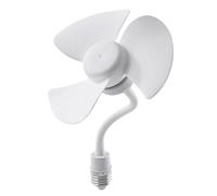 Générique Table Fan - Fan with Screw Base - Compact Ceiling Cooling Fans with E27 Connection, 360° Adjustable, 16cm Quiet Air Circulation | for Home, Bedroom, Refreshment