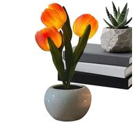 Générique Table Flower Lamp, Realistic Flower Night Light | Romantic Table Lighting Rechargeable - for Home, Party, Dating, Living Room, Bedroom, Restaurant, Housewarming, Holiday, Birthday