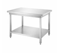 Générique Table INOX Professionnelle Centrale 700 × 700 mm - Profondeur 700 mm - Étagère Basse - INOX AISI 201