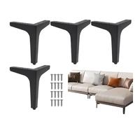 Générique Table Legs, Outdoor Furniture Base, Heavy Duty Triangular Support, Angled Replacement Leg and Sturdy Metal Frame for Dining Tables, Kitchen Counter, 3.94 x4.72 x4.72 inches