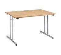 Générique Table Multi-usages Pliante L 120 x P 80 cm (Chêne/Aluminium)