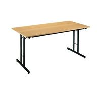 Générique Table Multi-usages Pliante L 160 x P 80 cm (Hêtre/Noir)