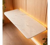 Générique Table Murale Bureau Pliable, Table À Abattant Murale Tablette Suspendue, Bureau Mural Flottante avec Accessoires, Établi De Blanchisserie en Bois(White,50x40cm/20x16in)