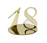 Générique Table Numéro Acrylique Miroir 8cm, Léger Et Résistant