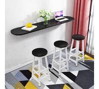Générique Table Pliante Murale à abattants, établi et Table à Manger Polyvalents, Table de Bar et de buanderie Pliable Gain de Place, Extension de comptoir Noire 80 x 30 cm