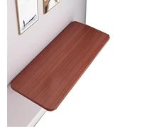 Générique Table Pliante Murale - Bureau à abattants en Teck pour Petits espaces, Bureau Rabattable Flottant, Solution compacte pour Bureau, Cuisine et Salon (90x30cm / 36x12in)