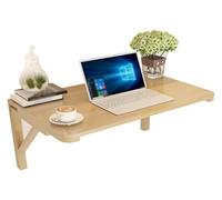 Générique Table Pliante Murale, Bureau Flottant Mural avec Plateau Rabattable, établi Pliant Mural avec Plateau en Bois Massif (80 x 40 (31,5 x 15,7 po))