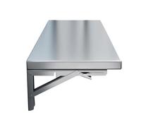 Générique Table Pliante Peu encombrante, Poste de Travail Mural en Acier Inoxydable, Forte capacité de Charge, for la préparation des Repas(100x40cm)