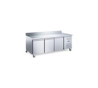 Générique Table Réfrigérée Positive Adossée 3 Portes 180 x 60 cm - +2/+8°C - Inox - Snack Professionnel