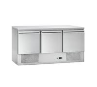 Générique Table Réfrigérée Professionnelle 3 Portes Inox 1365 mm - 368 L - GN 1/1 - R290
