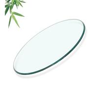 Générique Table Rond en Verre Trempé, 28-100cm De Diamètre Plateau De Table De Salle À Manger, Rond Clair Vitre Plaque pour Tables Basse Remplacement(35CM(13.8IN))