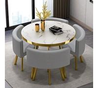 Générique Table Ronde avec 4 Chaises Rondes Simples Et Petites pour La Cuisine Le Bar à PetitdéJeuner Et La Table De ConféRence Ronde pour La Salle à Manger La Cuisine,11,90cm*73cm