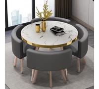 Générique Table Ronde avec 4 Chaises Rondes Simples Et Petites pour La Cuisine Le Bar à PetitdéJeuner Et La Table De ConféRence Ronde pour La Salle à Manger La Cuisine,9,90cm*73cm