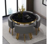 Générique Table Ronde avec 4 Chaises Rondes Simples Et Petites pour La Cuisine Le Bar à PetitdéJeuner Et La Table De ConféRence Ronde pour La Salle à Manger La Cuisine,4,90cm*73cm