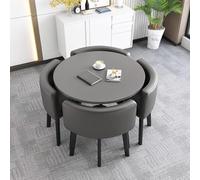 Générique Table Ronde avec 4 Chaises Rondes Simples Et Petites pour La Cuisine Le Bar à PetitdéJeuner Et La Table De ConféRence Ronde pour La Salle à Manger La Cuisine,6,90cm*73cm