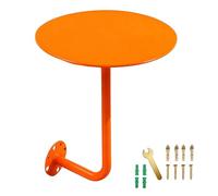 Générique Table Ronde Murale en Acier Inoxydable Robuste, 30-50cm Table Basse Ronde, Bureau Flottant, Table De Bar Ronde, Petite Table d'Appoint Flottante pour Café, Pub, Table De Chevet(Orange,45cm)
