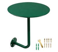 Générique Table Ronde Murale en Acier Inoxydable Robuste, 30-50cm Table Basse Ronde, Bureau Flottant, Table De Bar Ronde, Petite Table d'Appoint Flottante pour Café, Pub, Table De Chevet(Green,40cm)
