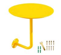 Générique Table Ronde Murale en Acier Inoxydable Robuste, 30-50cm Table Basse Ronde, Bureau Flottant, Table De Bar Ronde, Petite Table d'Appoint Flottante pour Café, Pub, Table De Chevet(Yellow,50cm)